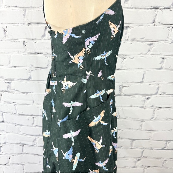 Free People Sunshine Of Your Love Midi Dress Bird Gray Women’s 8 Summer Tropical - Picture 6 of 15